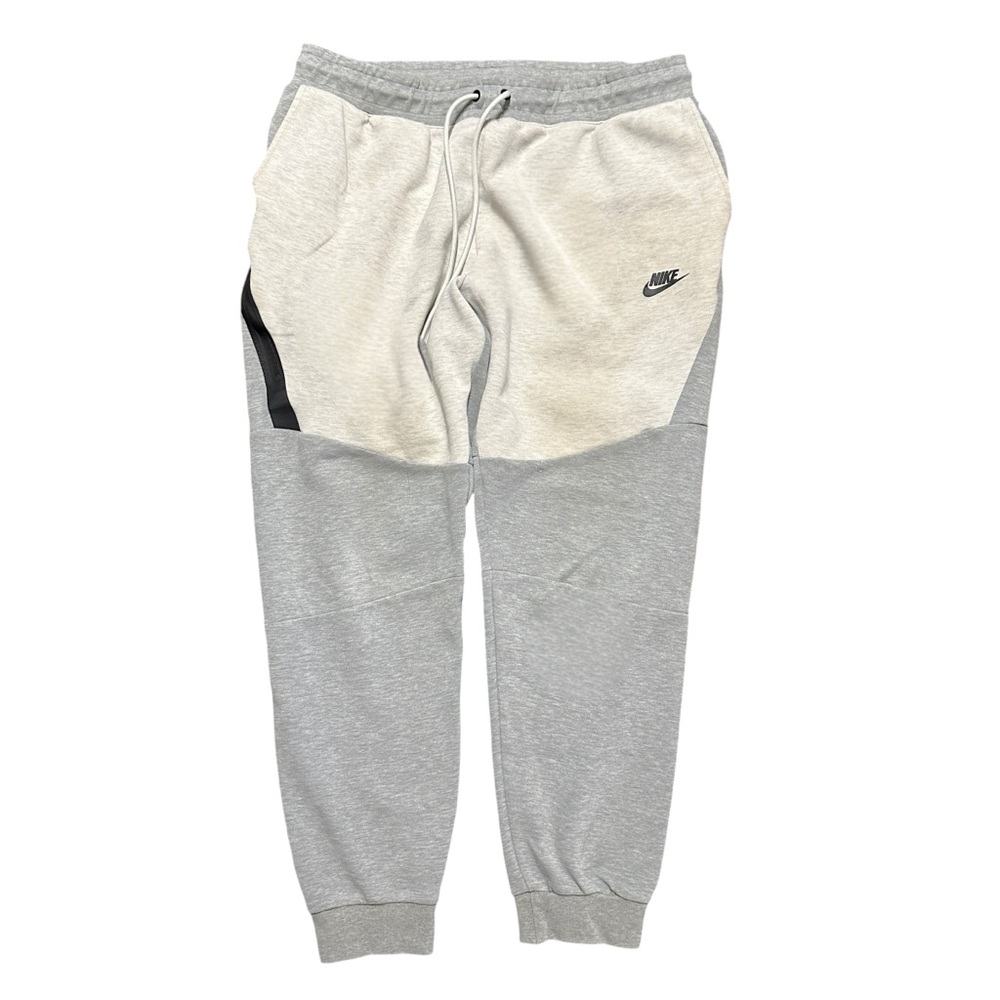 Womens Y2K Nike Tech Fleece Grey White Athletic Jogger Sweatpants Size XL